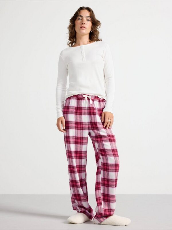 Pyjama trousers in flannel - 3002729-7788