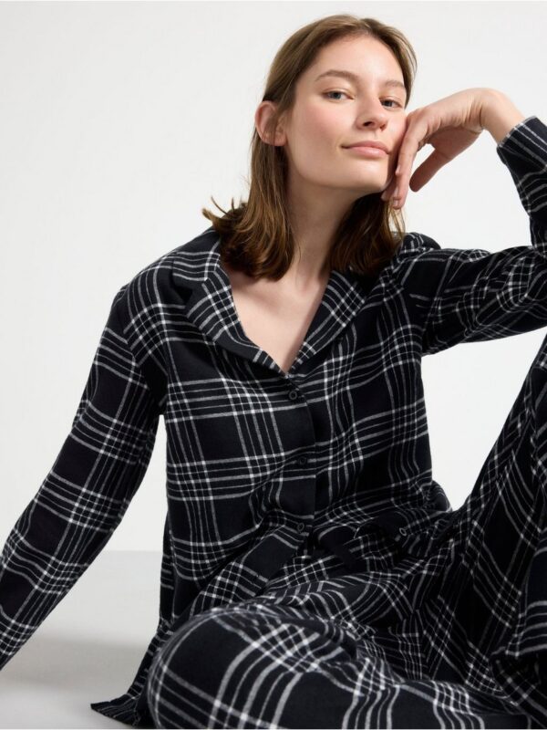 Pyjama trousers in flannel - 3002729-80