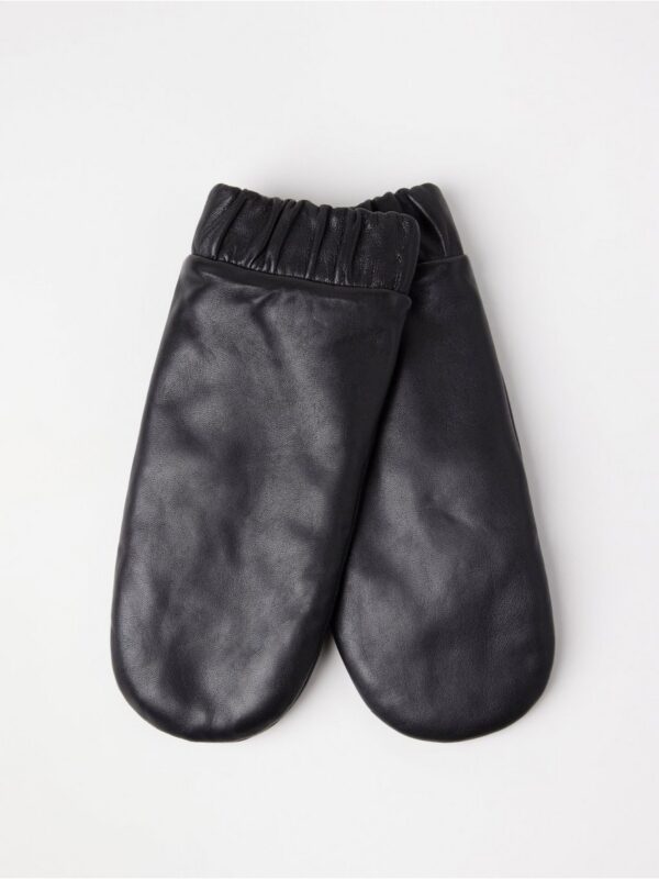 Mittens in leather - 3002856-80