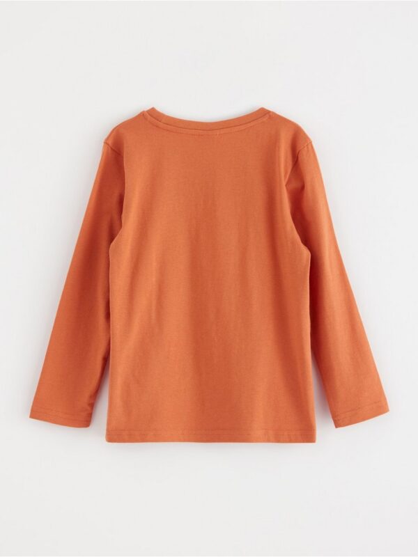 Long-sleeved top with reversible sequins motif - 3003012-2480