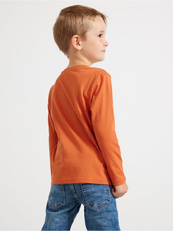 Long-sleeved top with reversible sequins motif - 3003012-2480