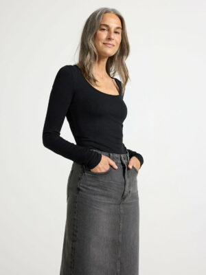 Majica - 92% viskoza,8% elastin - Long-sleeved ribbed top 16