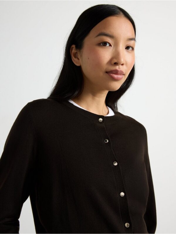 Fine-knit cardigan - 3000084-8117