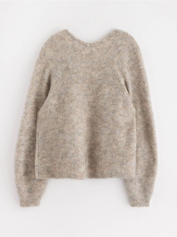 Knitted cardigan in wool blend - 3001332-9806