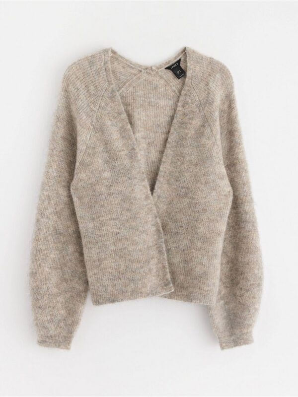 Knitted cardigan in wool blend - 3001332-9806