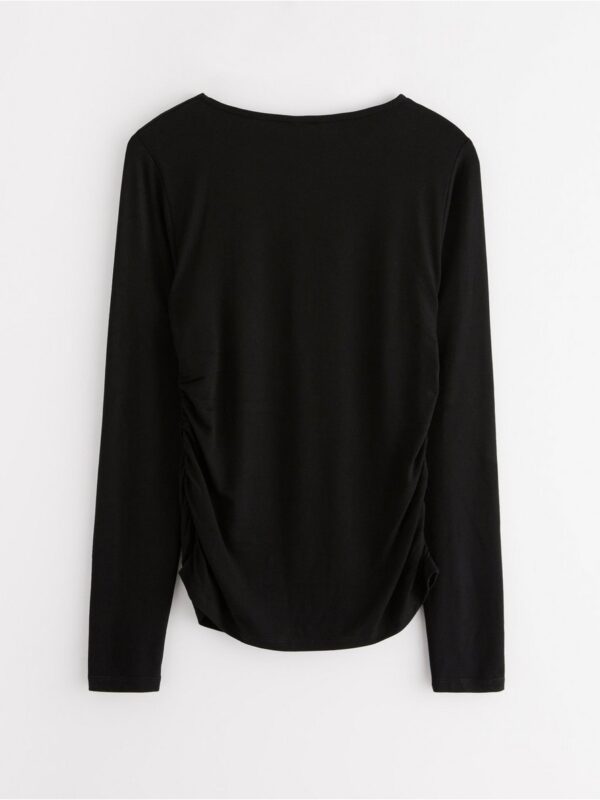 Long-sleeved top with gathering - 3001344-80