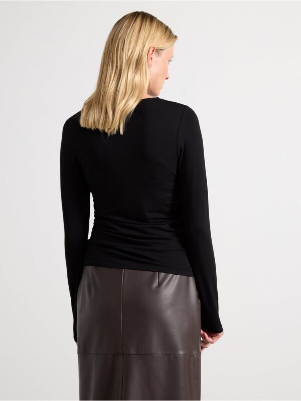 Long-sleeved top with gathering - 3001344-80