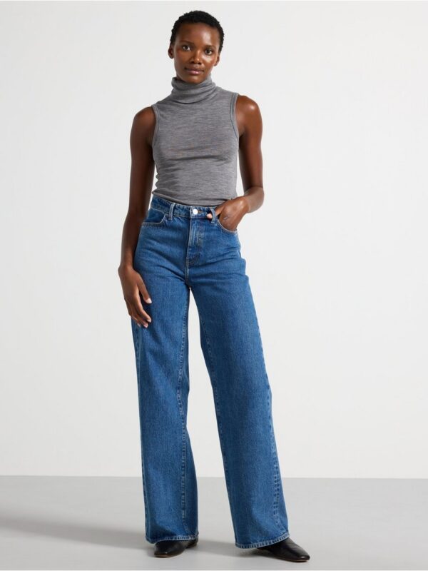 Sleeveless turtleneck top in wool - 3001588-145
