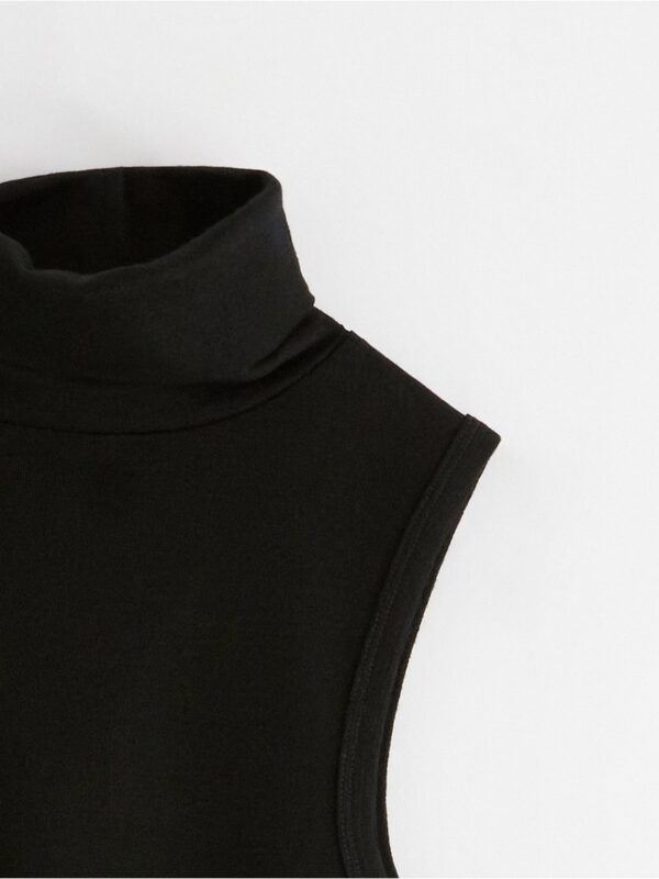 Sleeveless turtleneck top in wool - 3001588-80