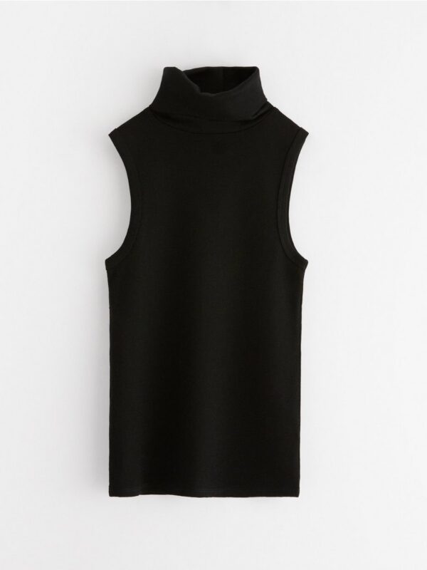 Sleeveless turtleneck top in wool - 3001588-80