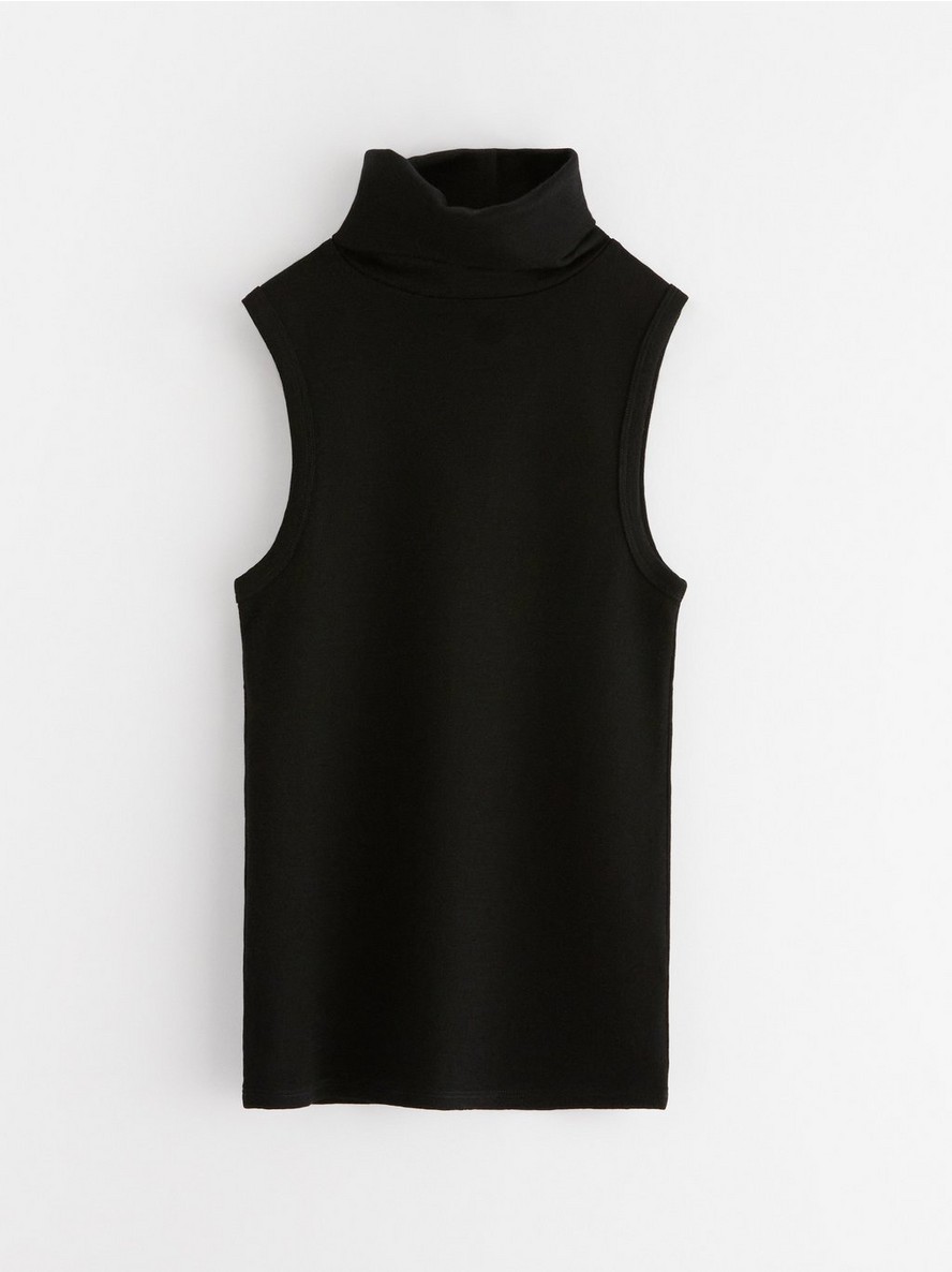 Majica – Sleeveless turtleneck top in wool