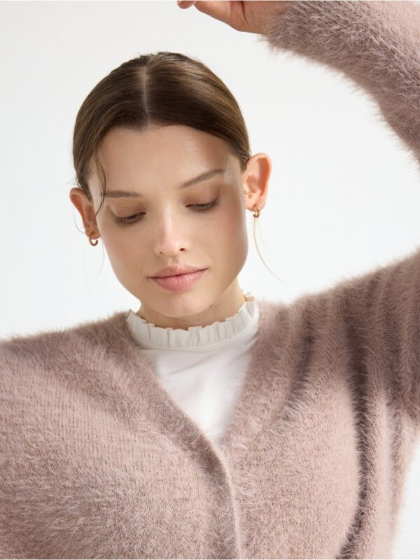 Fuzzy cardigan - 3001895-3236