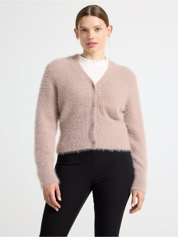 Fuzzy cardigan - 3001895-3236