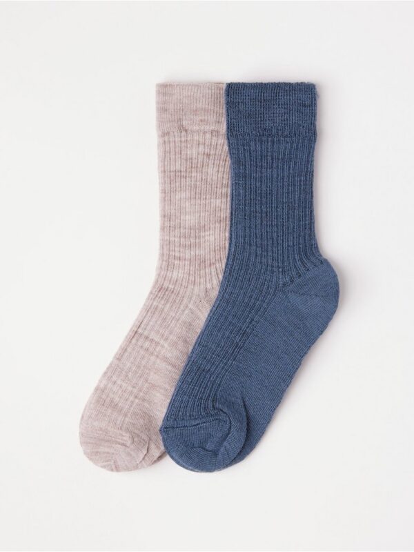 2-pack  socks in wool blend - 3002553-6593