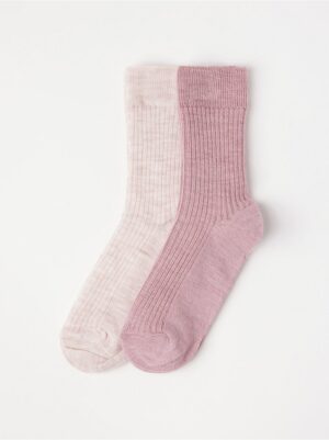2-pack  socks in wool blend - 3002553-7351