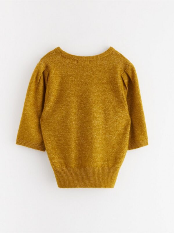 Knitted short-sleeved top - 3002640-6419