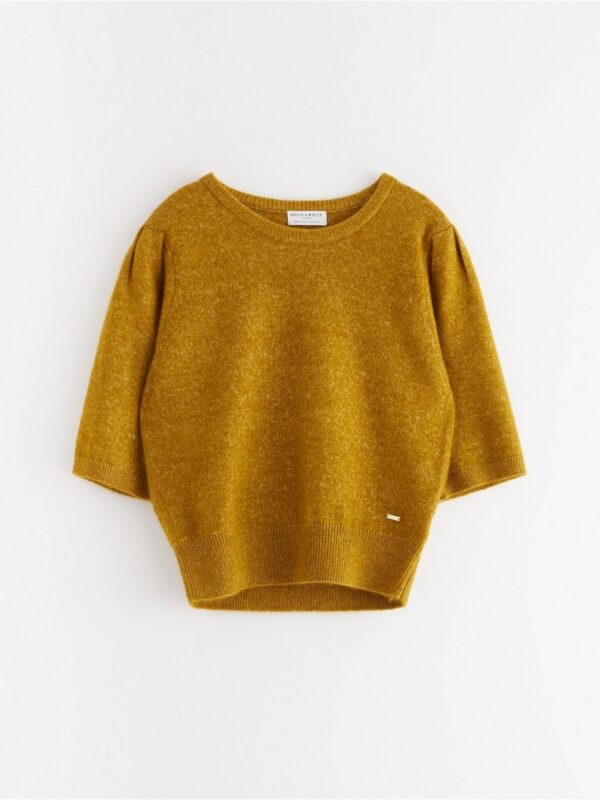 Knitted short-sleeved top - 3002640-6419