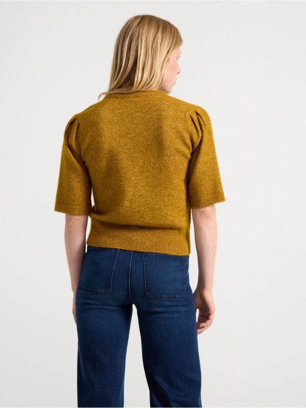 Knitted short-sleeved top - 3002640-6419