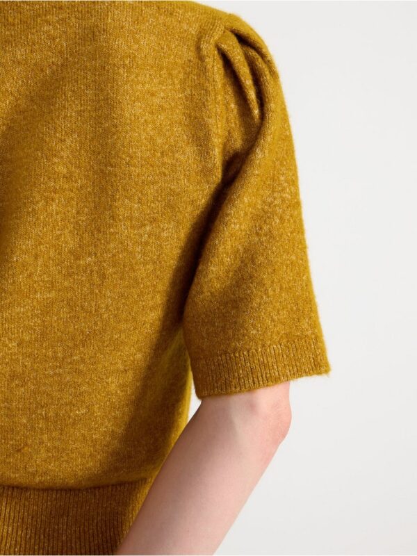 Knitted short-sleeved top - 3002640-6419