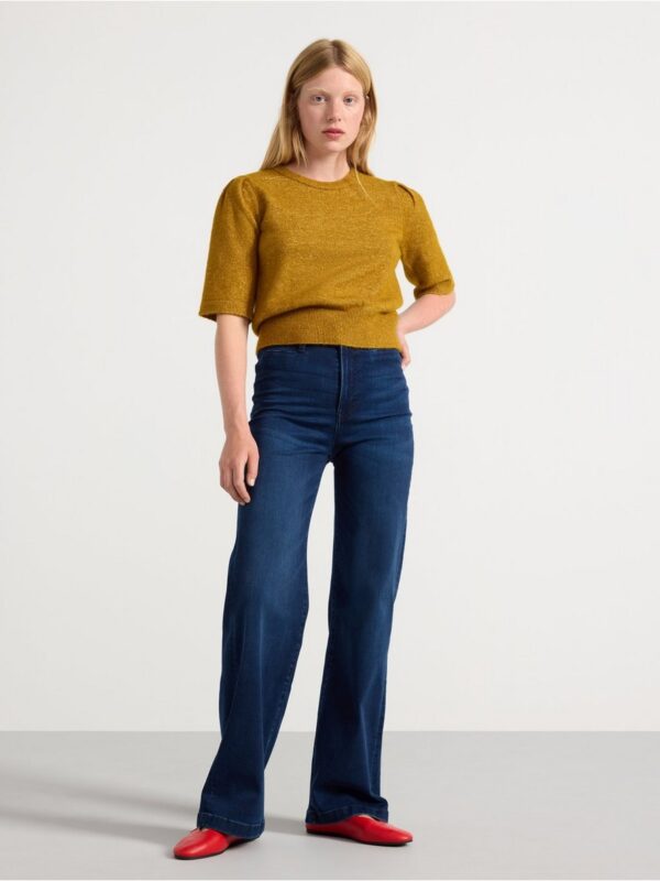 Knitted short-sleeved top - 3002640-6419