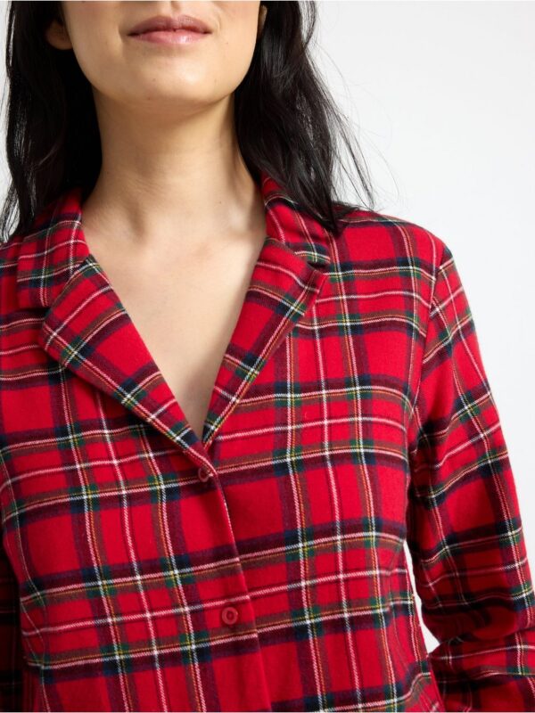 Pyjama shirt in flannel - 3002722-7251