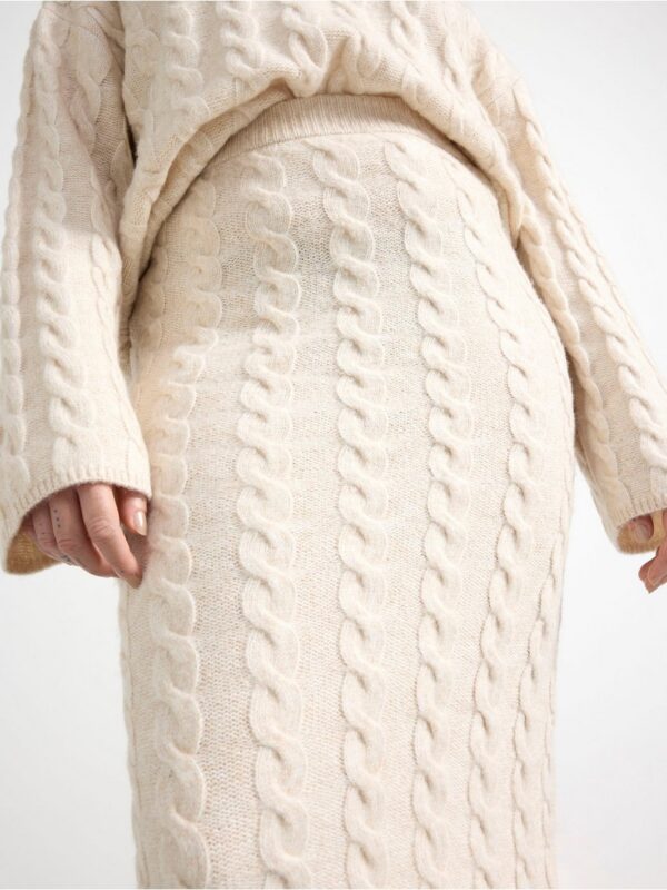Cable-knit skirt - 3002969-9805