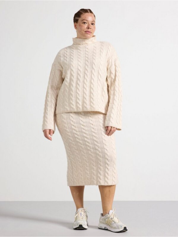 Cable-knit skirt - 3002969-9805