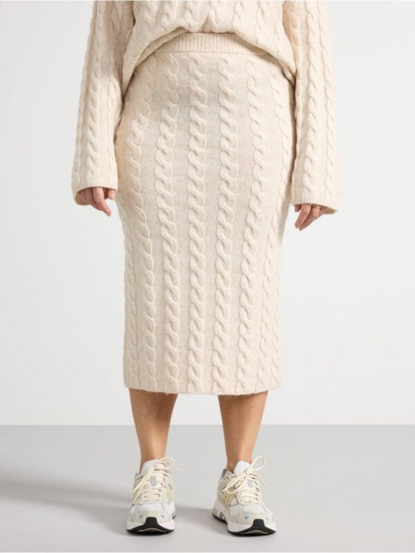 Cable-knit skirt - 3002969-9805