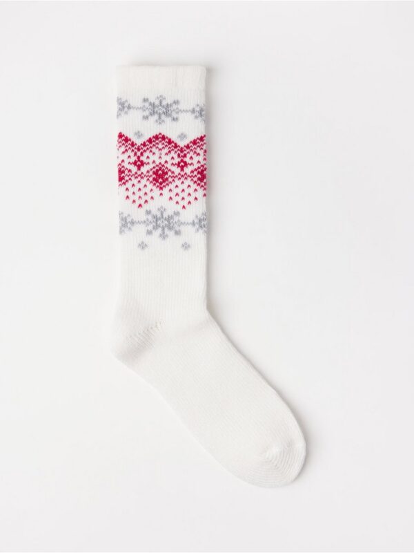 Socks with fair isle pattern - 3003262-3675