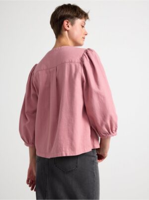 Blouse with puff sleeves - 3003274-6012