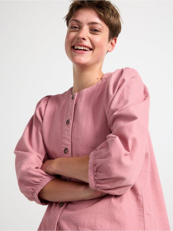 Blouse with puff sleeves - 3003274-6012