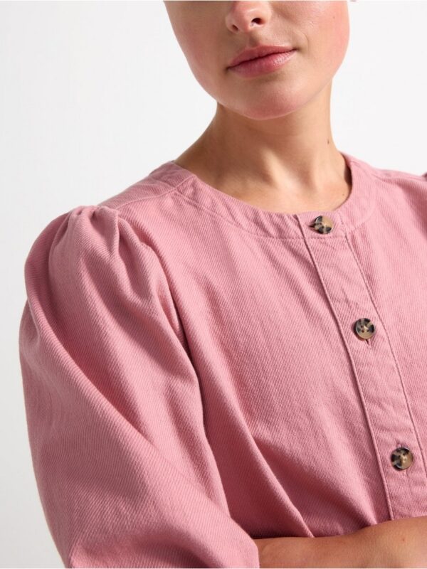 Blouse with puff sleeves - 3003274-6012