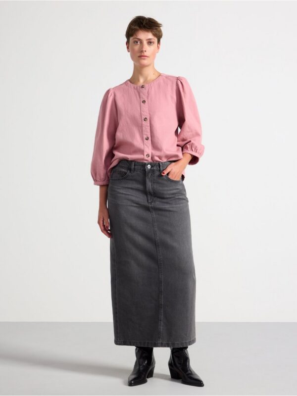Blouse with puff sleeves - 3003274-6012