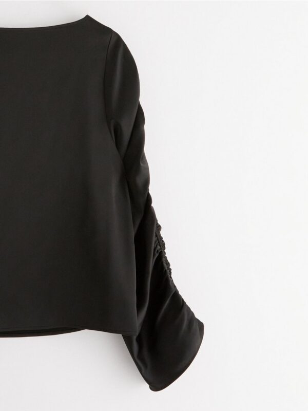 Blouse with ruched sleeves - 3003307-80