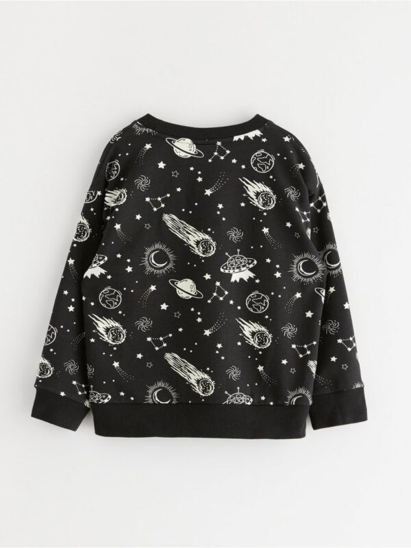 Sweatshirt with glow in the dark print - 3003419-80