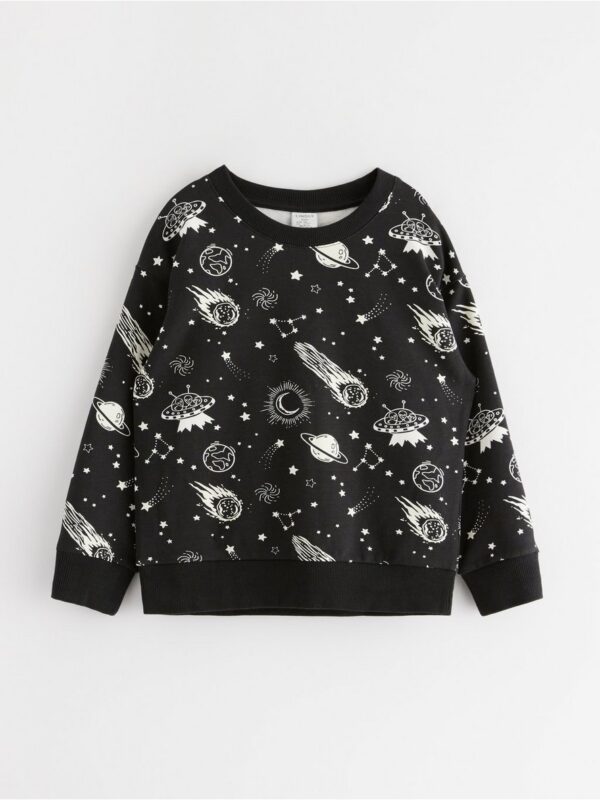 Sweatshirt with glow in the dark print - 3003419-80