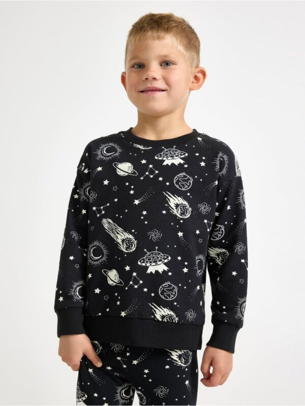Sweatshirt with glow in the dark print - 3003419-80