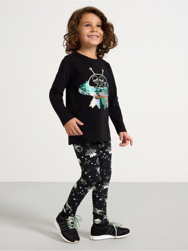 Leggings with glow in the dark print - 3003420-80