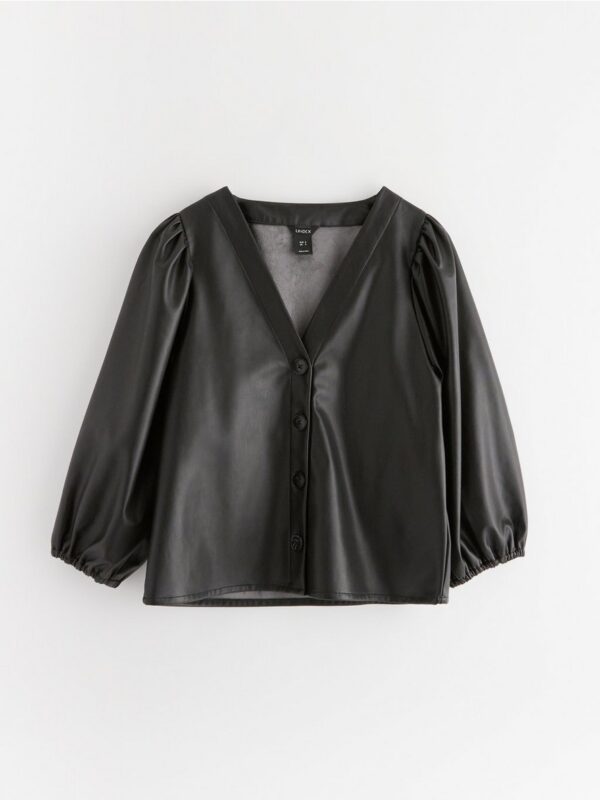 Blouse in imitation leather - 3003484-80