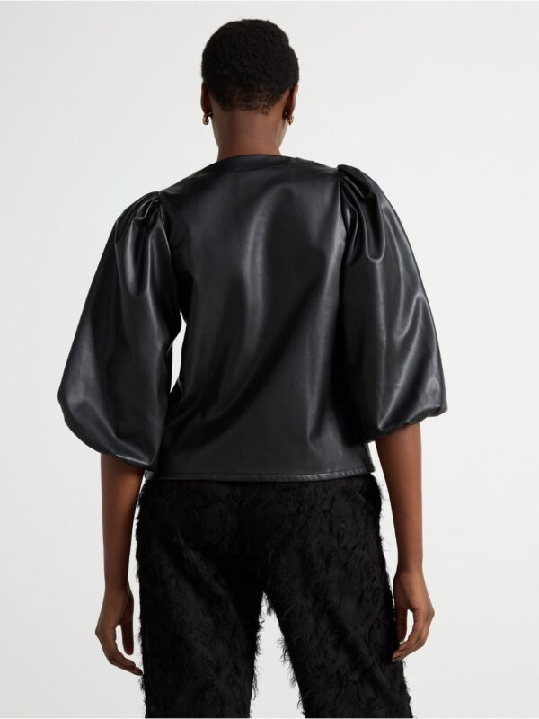Blouse in imitation leather - 3003484-80