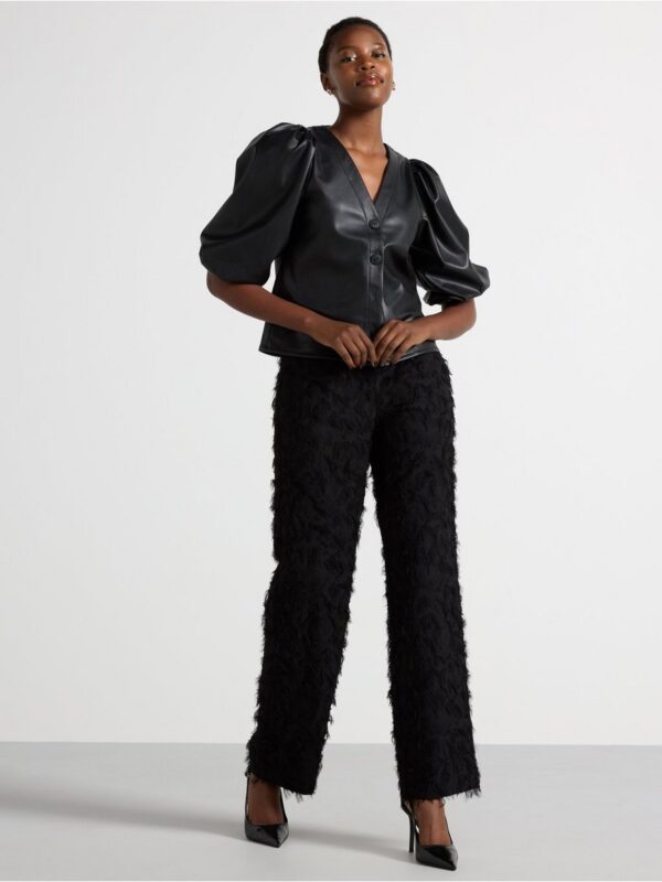 Blouse in imitation leather - 3003484-80