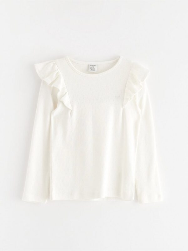 Top in pointelle with frills - 3003696-325