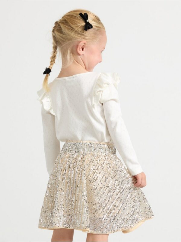 Top in pointelle with frills - 3003696-325