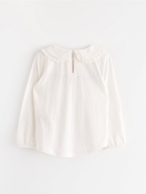 Long-sleeved top with collar - 3003731-325