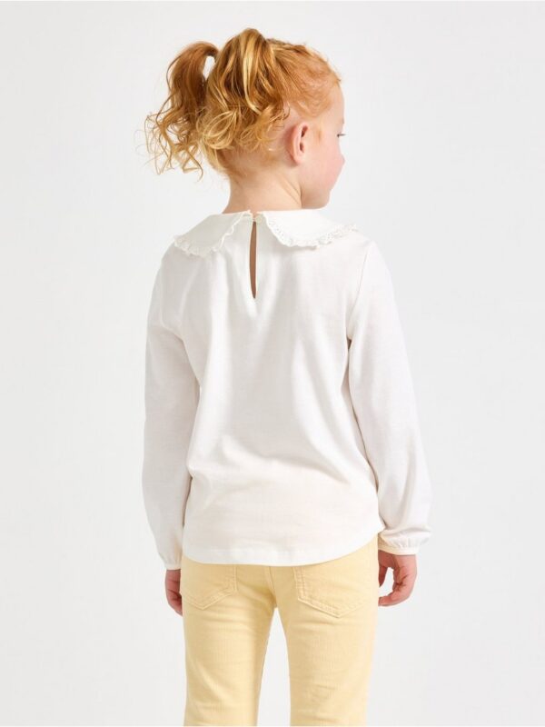 Long-sleeved top with collar - 3003731-325