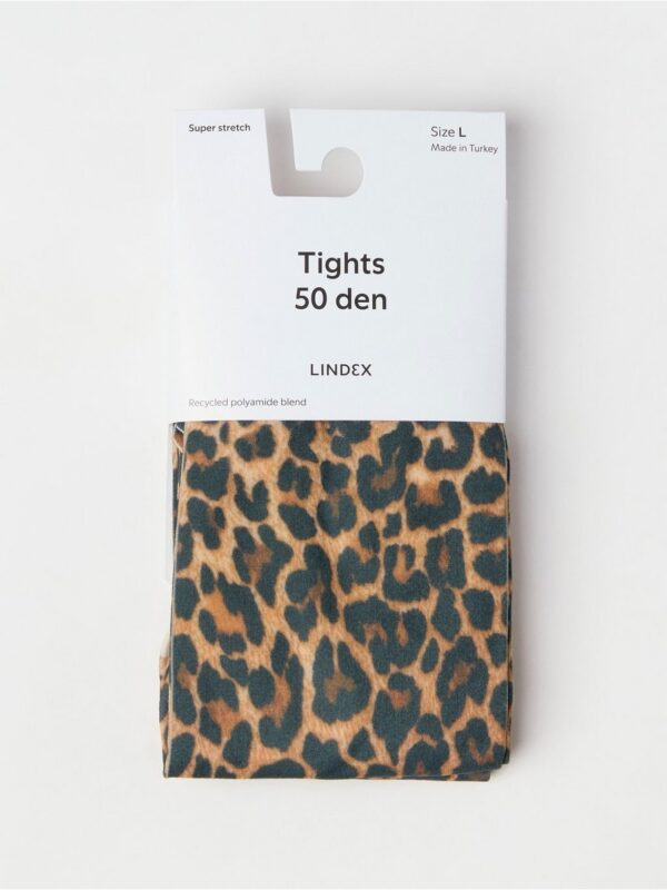 Tights with leopard print 50 denier - 3004132-2805