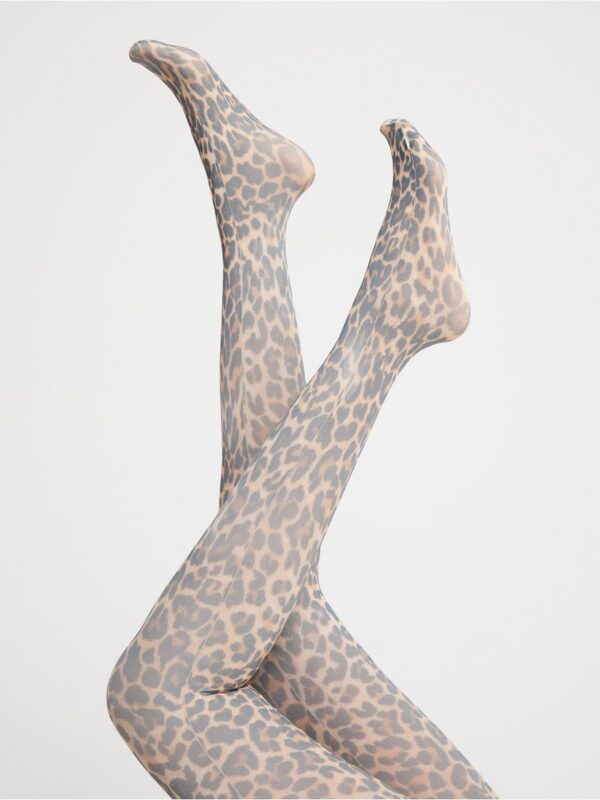 Tights with leopard print 50 denier - 3004132-2805