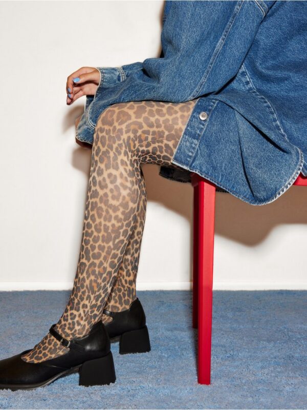 Tights with leopard print 50 denier - 3004132-2805
