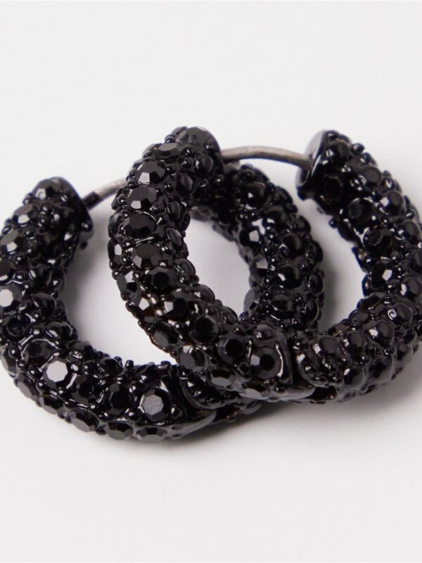 Glittery hoop earrings - 3004413-80