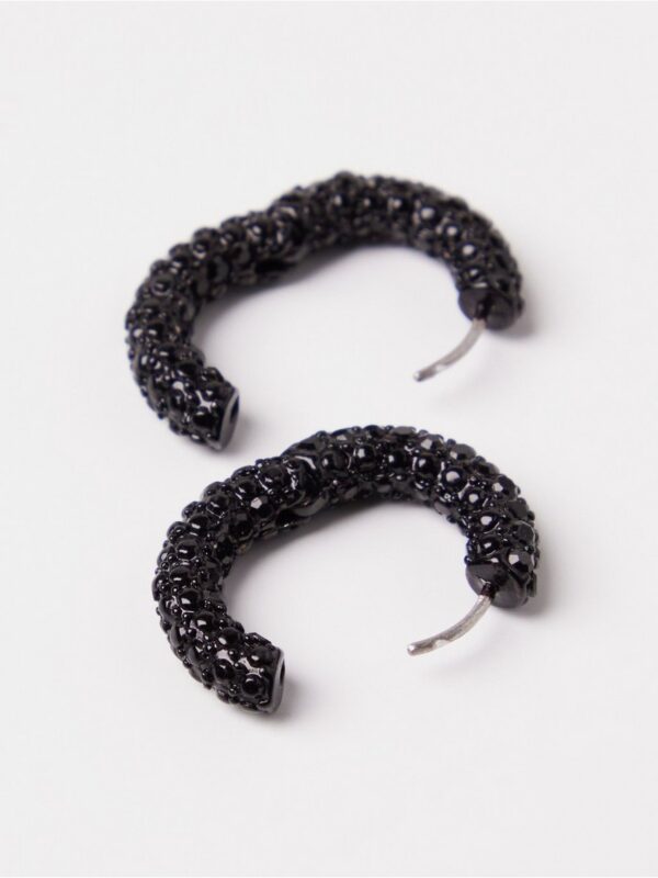 Glittery hoop earrings - 3004413-80